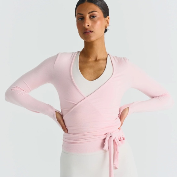 Sisterly Tribe Tops - Sisterly Tribe SOFT BALLET WRAP TOP - BALLET SLIPPER